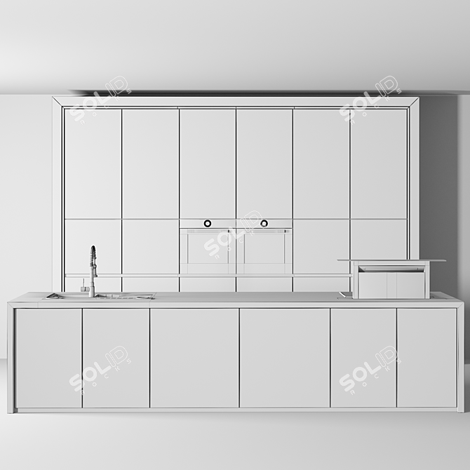 Modern Kitchen Counter Design\Product 3D model image 6