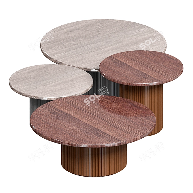 Modern Lunar Coffee Table 3D model image 2