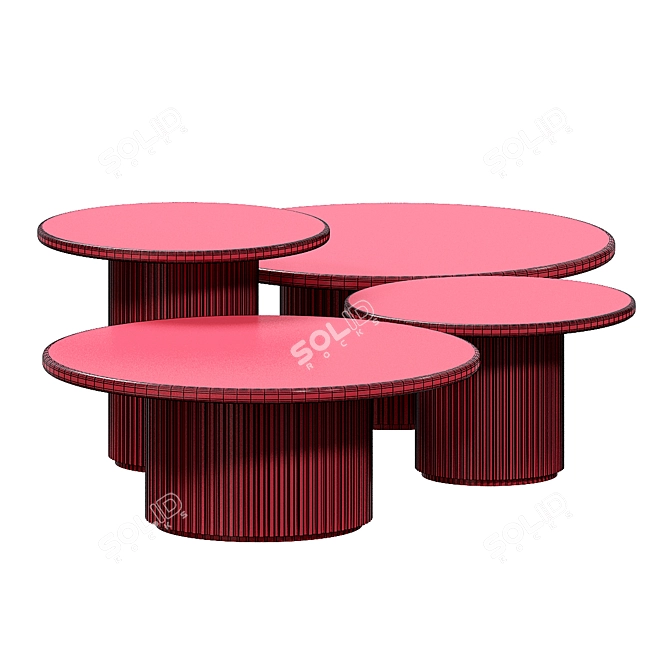 Modern Lunar Coffee Table 3D model image 3