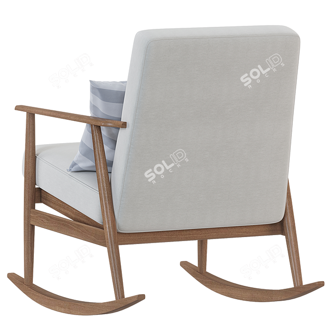 Modern Fox Rocking Chair 3D Model 3D model image 4