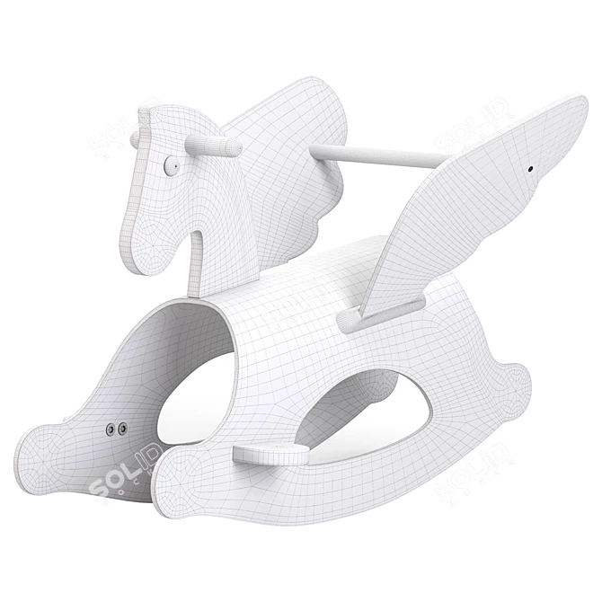 Contemporary Pegasus Rocking Chair 3D model image 6