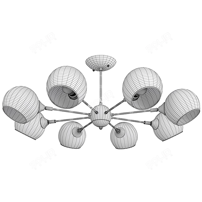 Elegant Lagos Ceiling Light Fixture 3D model image 2