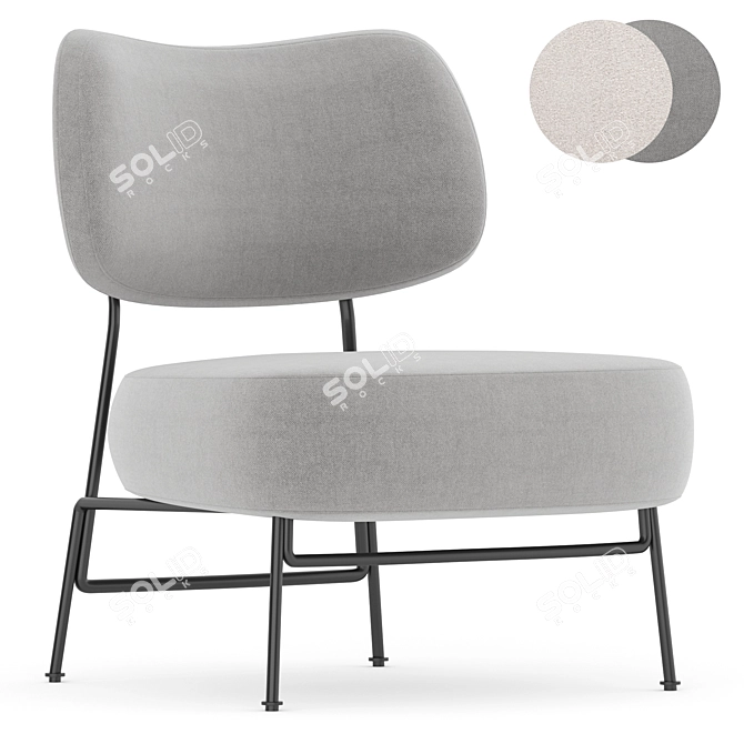 Luxury Modern annud Armchair Home 3D model image 1