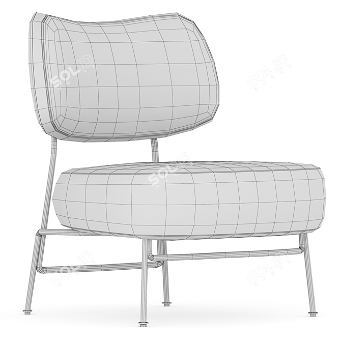 Luxury Modern annud Armchair Home 3D model image 6