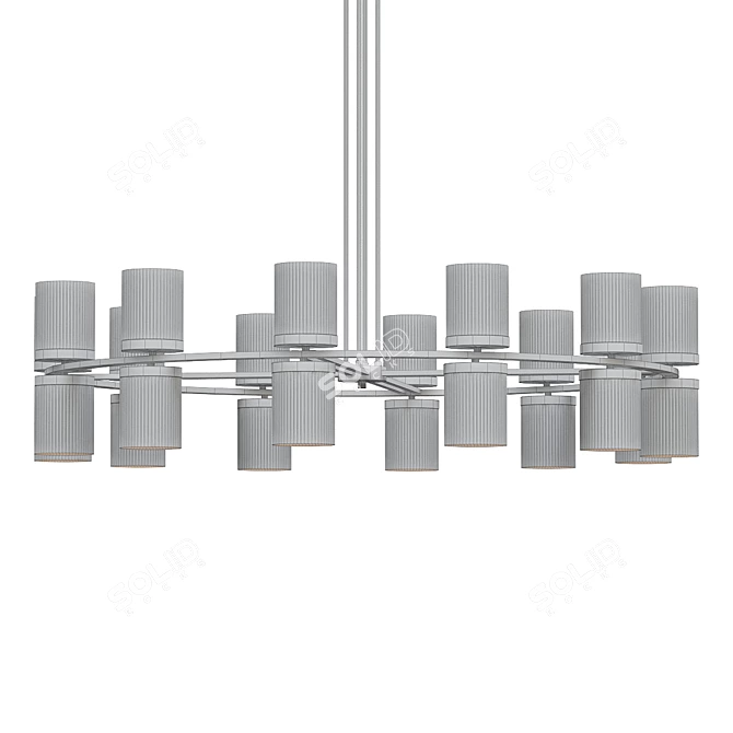 Elegant 24-Light Champagne Chandelier 3D model image 2
