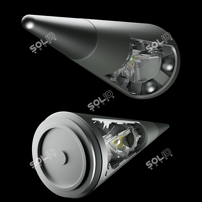  Stylish 3D Nuclear Warhead Model 3D model image 3