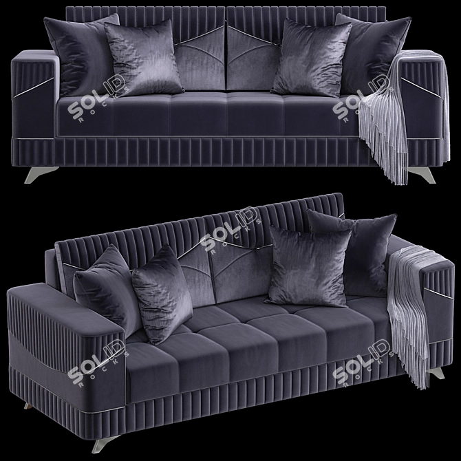 Sleek Modern Intens Sofa V2 3D model image 2