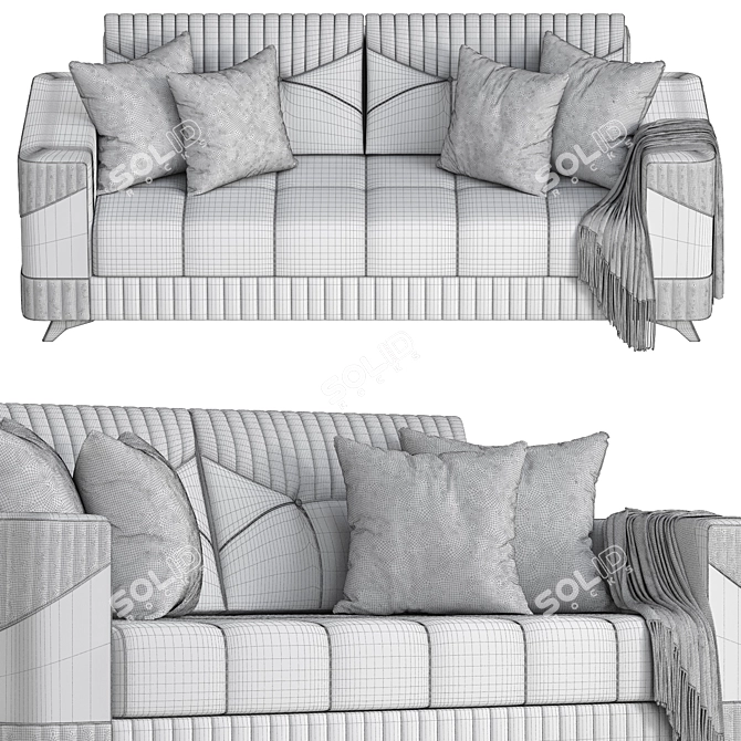 Sleek Modern Intens Sofa V2 3D model image 3