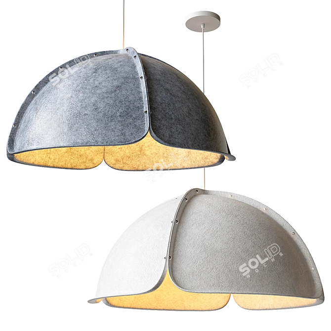 Nordic Circular Pendant Light 3D model image 1