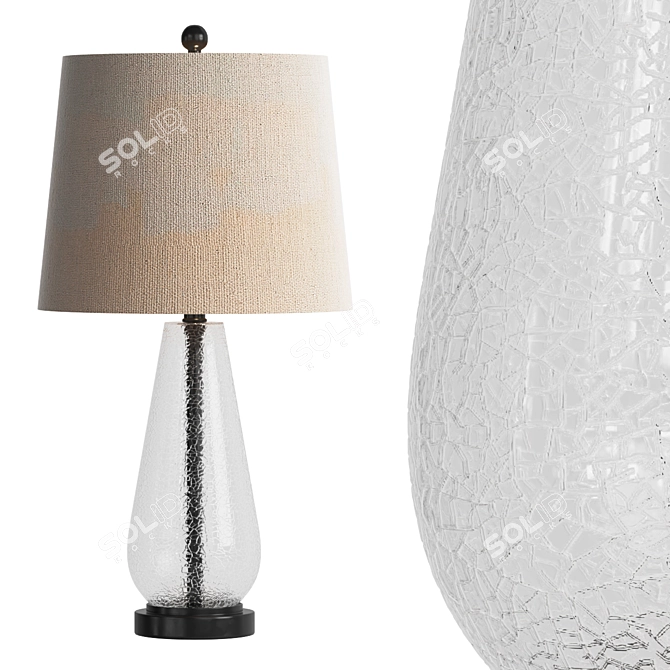 Safavieh Naila Glass Table Lamp 3D model image 1