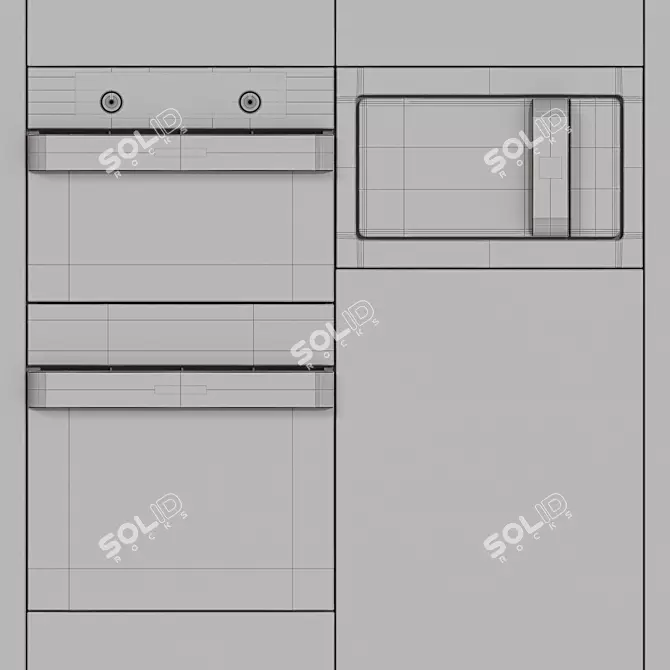 Versatile Microwave Oven Combo 3D model image 3