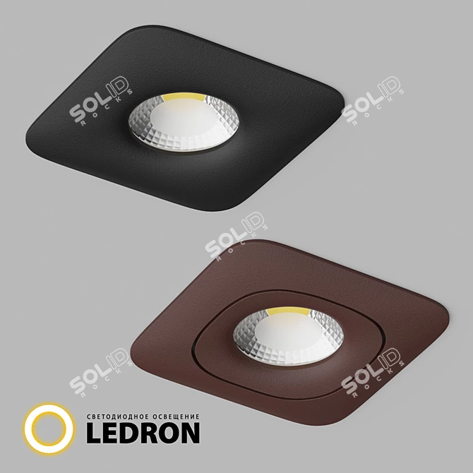IP20 Recessed LED Spotlights Set 3D model image 1