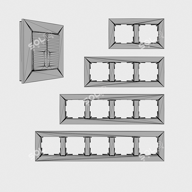 Werkel Favorit Glass Frames (Milky) 3D model image 3