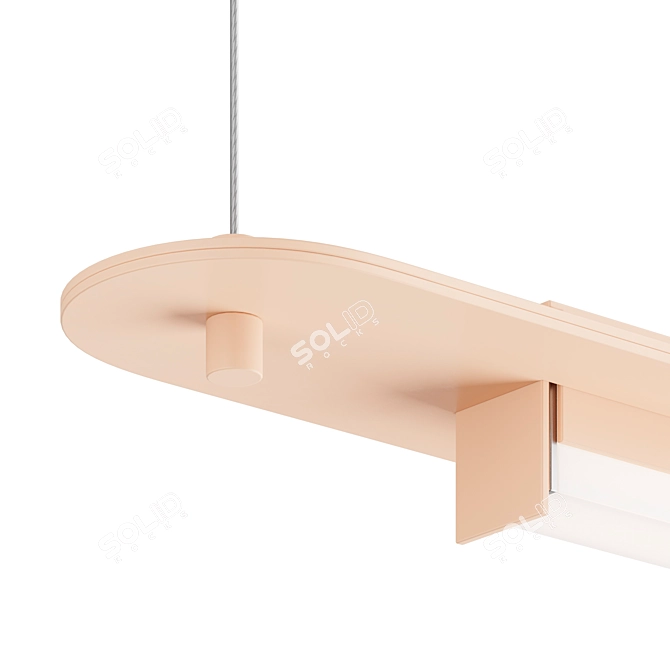 Modern Steel LED Light 3D model image 3