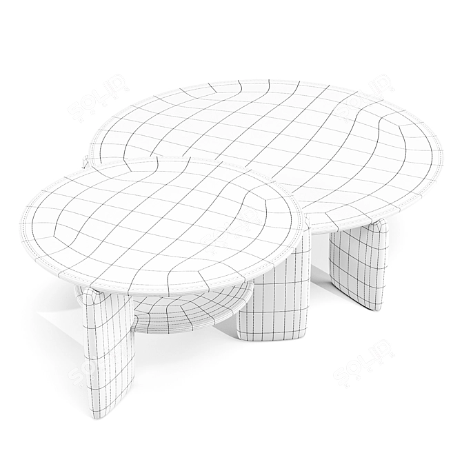 Minimalist Ink-Inspired Coffee Table 3D model image 4