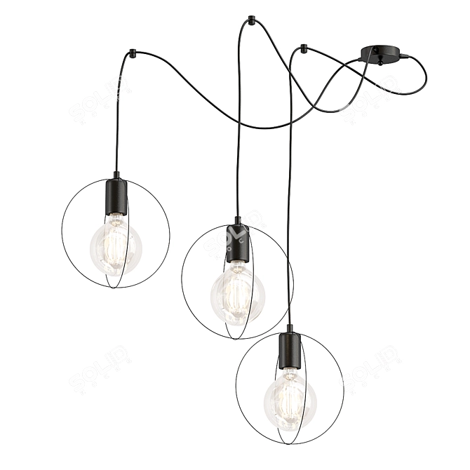 Modern V4328 Pendant Light 3D model image 1