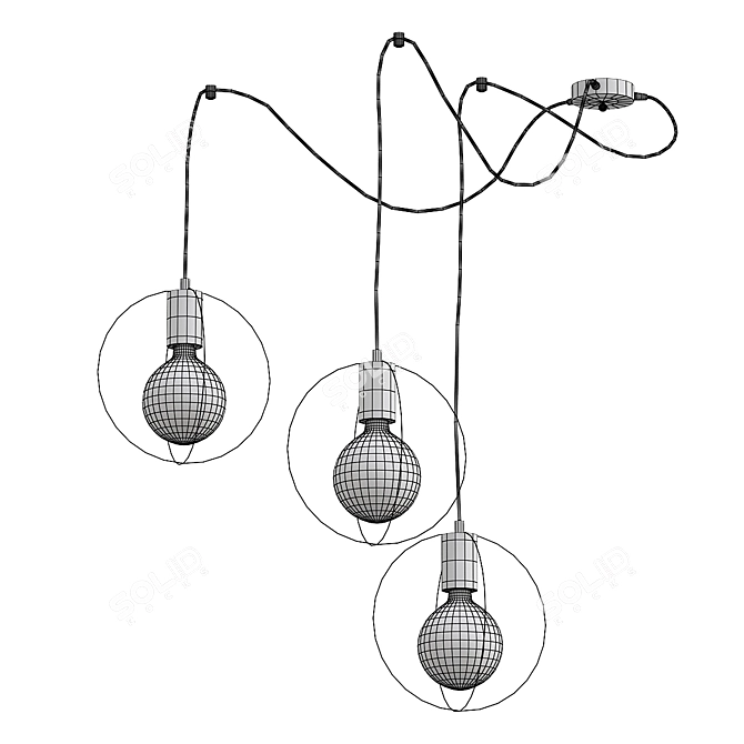 Modern V4328 Pendant Light 3D model image 2