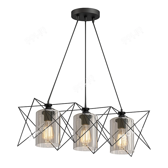 Elegant Modern Pendant Light Fixture 3D model image 1