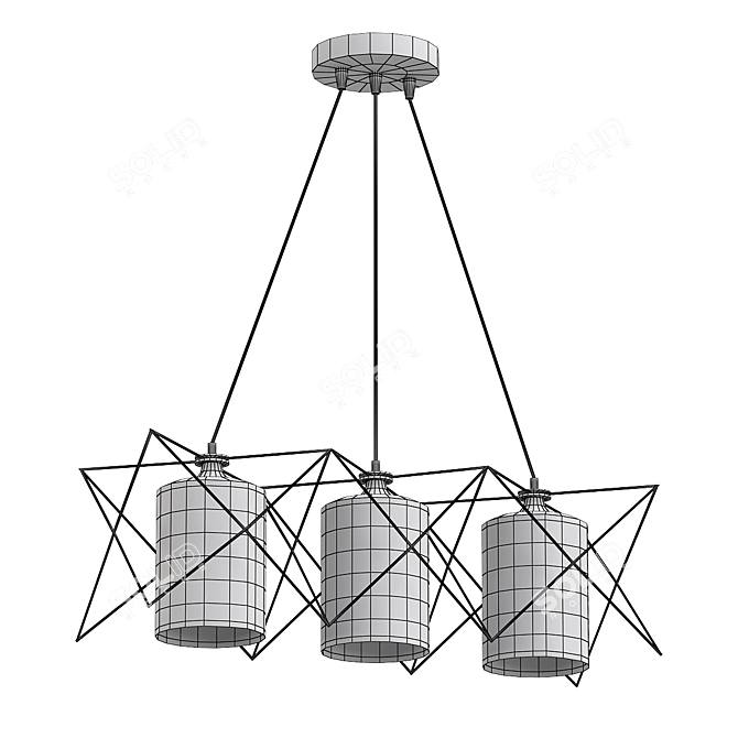 Elegant Modern Pendant Light Fixture 3D model image 2