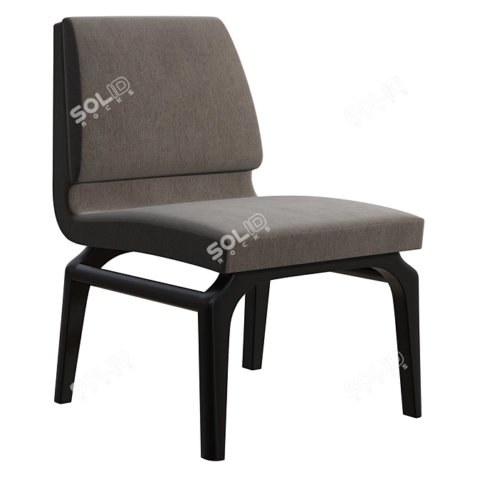 Modern History Inspired Armless Dining Chair 3D model image 1