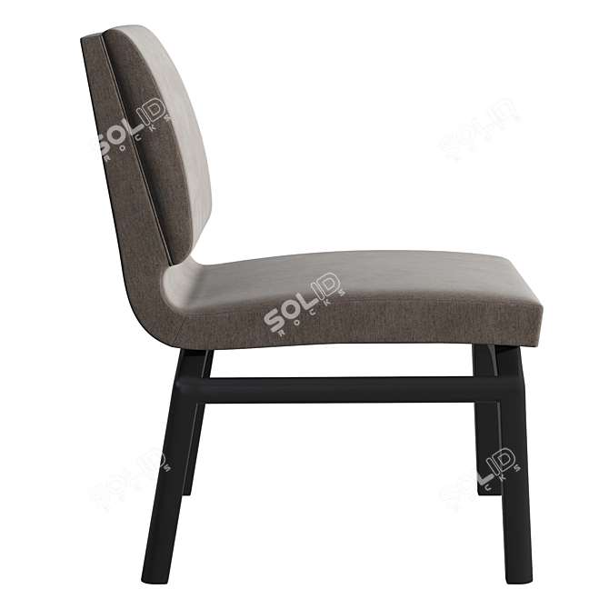 Modern History Inspired Armless Dining Chair 3D model image 2