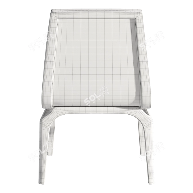 Modern History Inspired Armless Dining Chair 3D model image 6