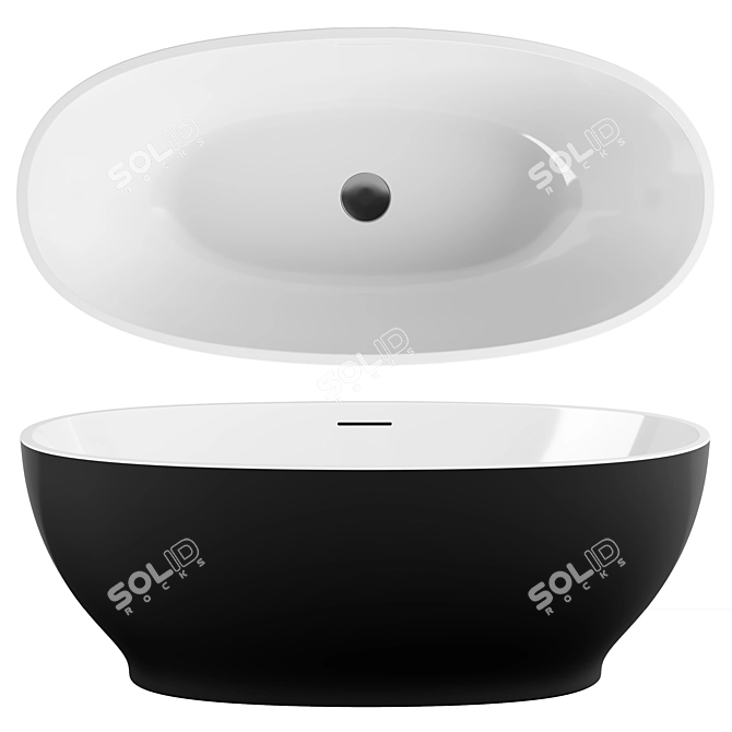 Abber AB9207MB Acrylic Bathtub 3D model image 1