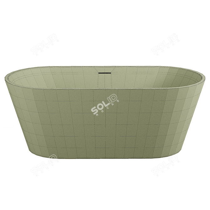 Sleek Abber AB9320-1.6 Acrylic Bathtub 3D model image 2
