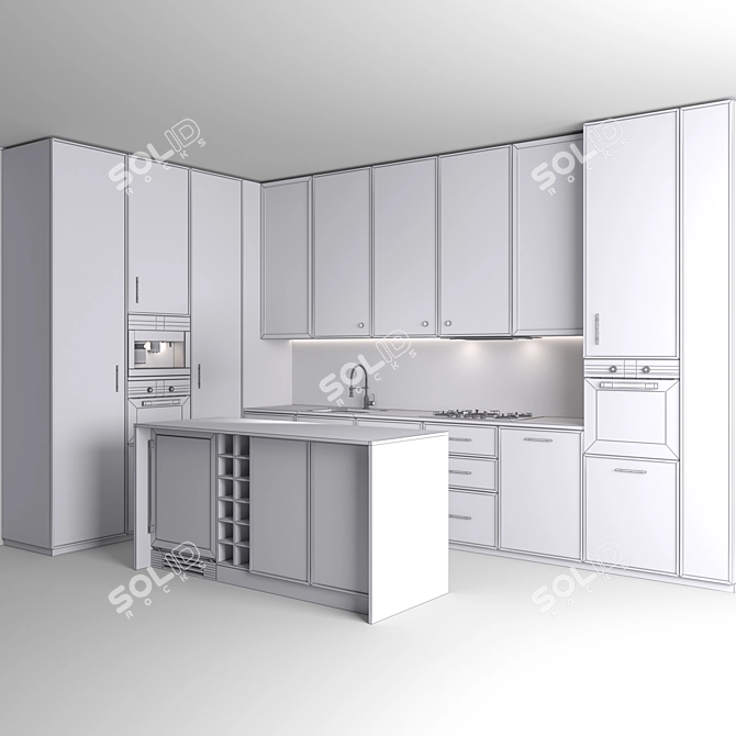 Customizable Neo Kitchen Set 3D model image 5