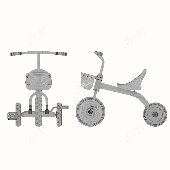 Moby Kids Raccoon Trike 3D model image 8