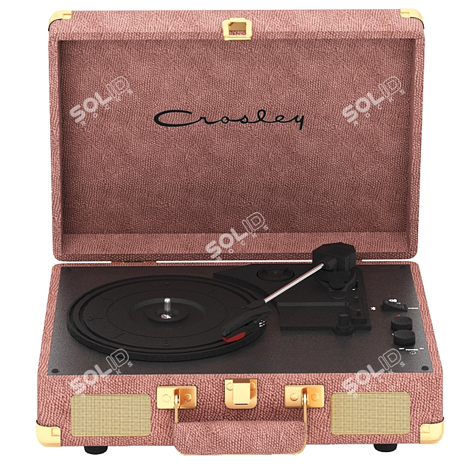 Vintage-Inspired Crosley Record Player 3D model image 2