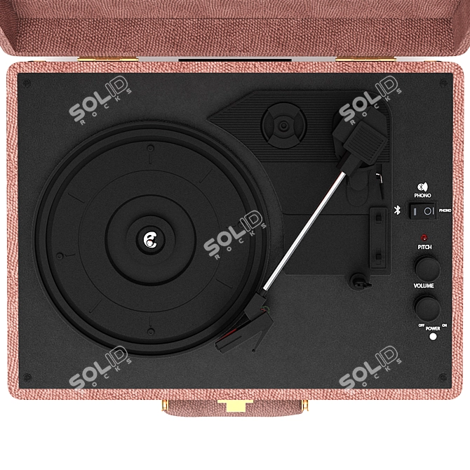 Vintage-Inspired Crosley Record Player 3D model image 3