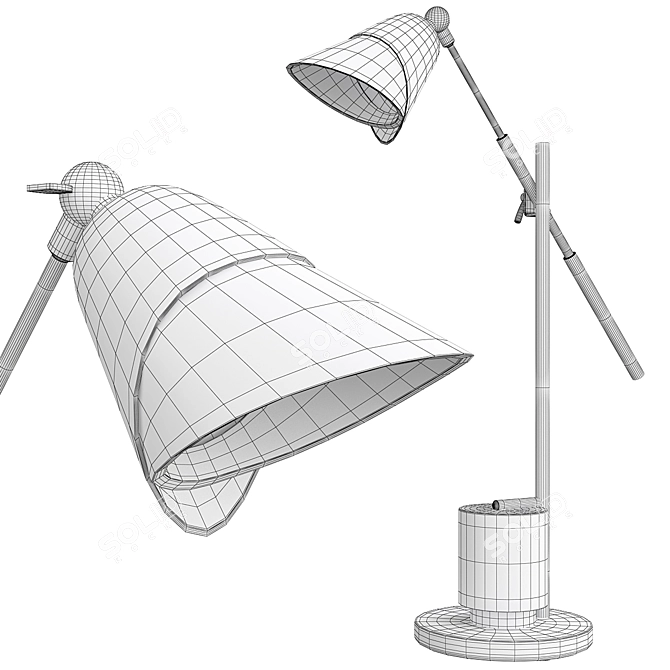 Sleek Modern Castro Table Lamp 3D model image 2