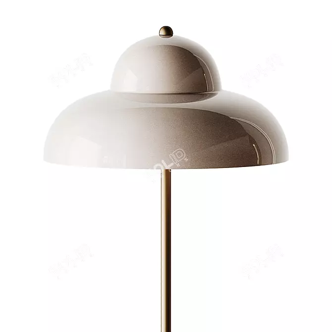 Pink Wood Metal Floor Lamp 3D model image 3