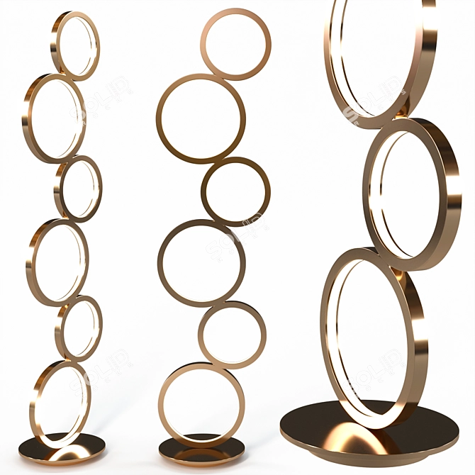 Modern Kylie Floor Lamp Fixture 3D model image 1