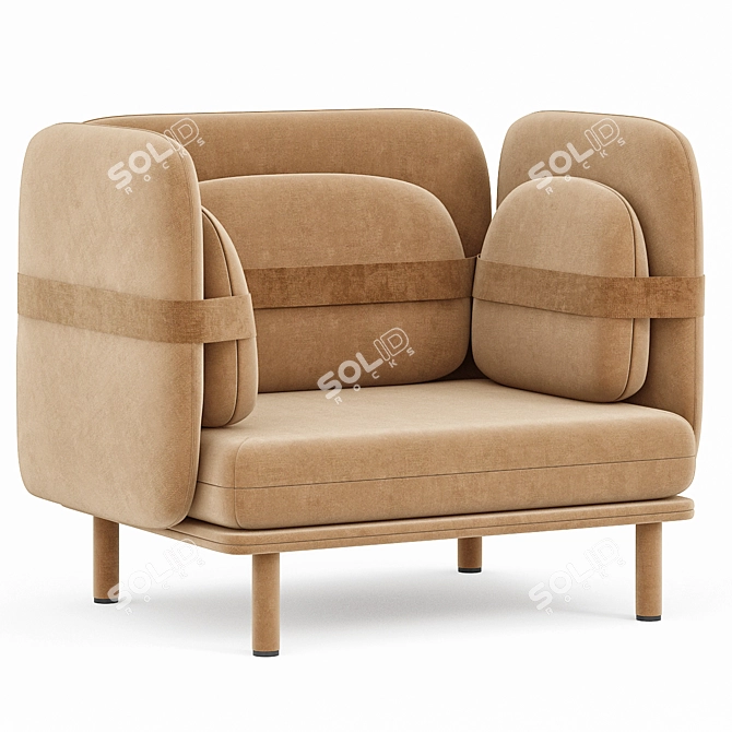 Bandage Armchair 3D Model - High Resolution Texture 3D model image 1