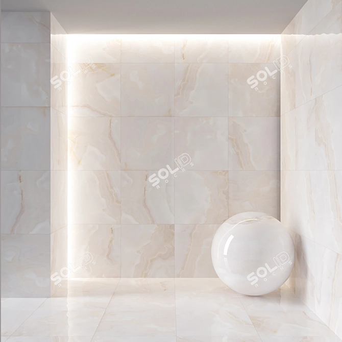 Glossy Onice Pearl Floor Tile 3D model image 3