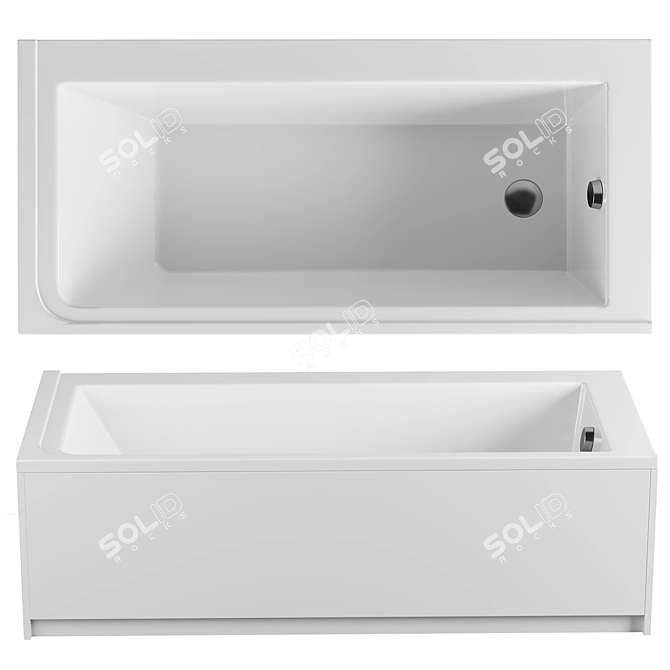  Jacob Delafon Formilia 170x80 R Acrylic Bathtub 3D model image 1