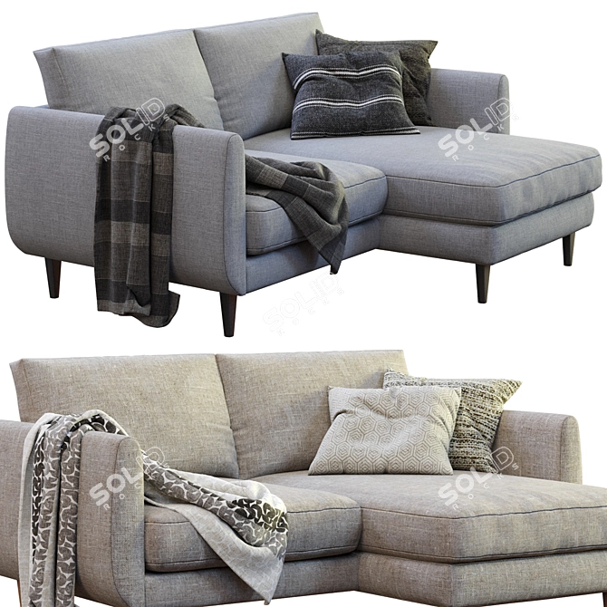 Modern Smedstorp Sofa By Ikea 3D model image 2