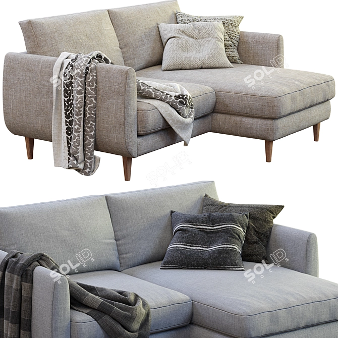 Modern Smedstorp Sofa By Ikea 3D model image 3