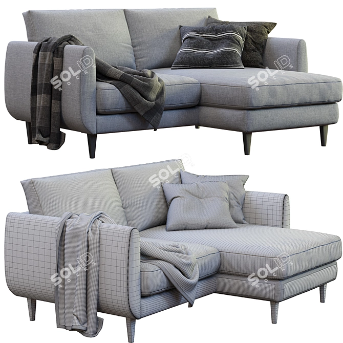 Modern Smedstorp Sofa By Ikea 3D model image 4