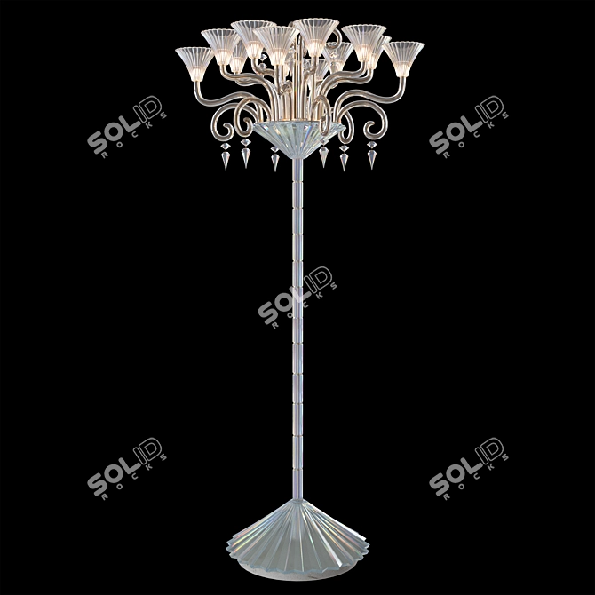 Baccarat Crystal Floor Candelabra 3D model image 2