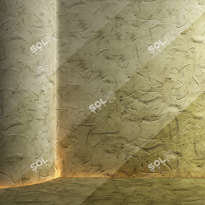 Seamless Texture Decorative Plaster 3D model image 4