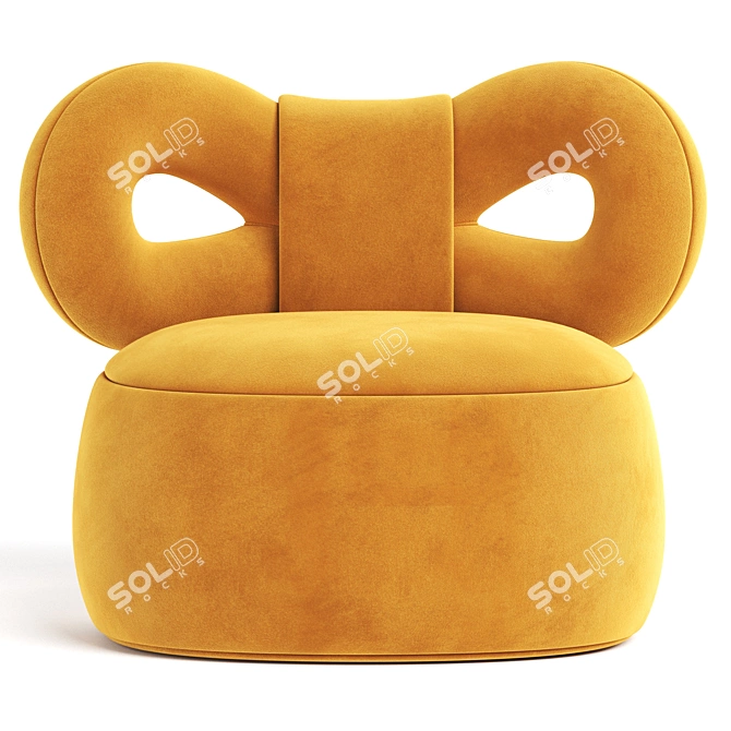 Modern Ribbon Armchair: Qeeboo Design 3D model image 2