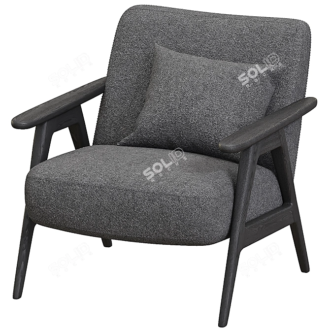 Modern Partners Hendricks Accent Chair 3D model image 3