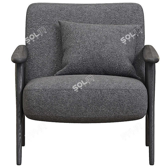 Modern Partners Hendricks Accent Chair 3D model image 4