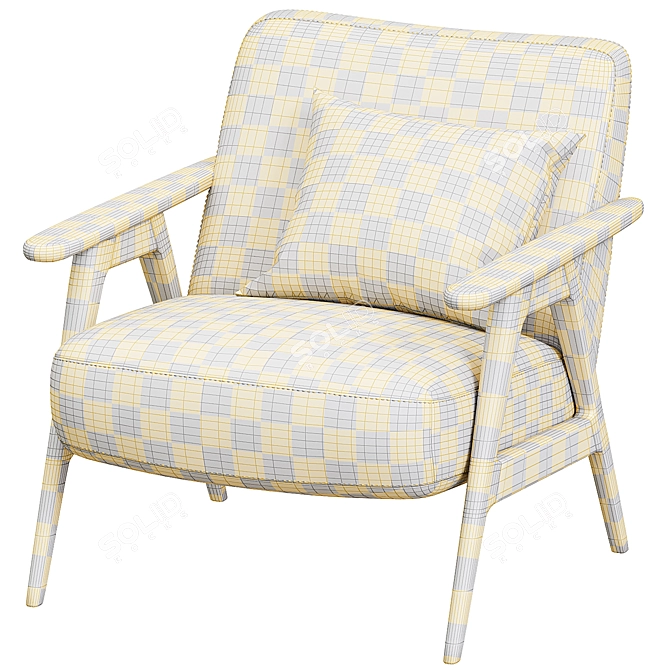 Modern Partners Hendricks Accent Chair 3D model image 5