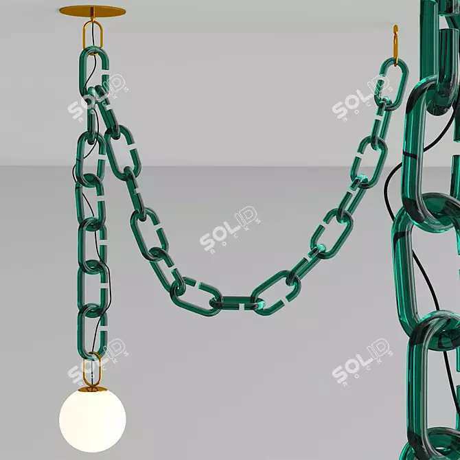 Modern Chain Design Lamp 3D model image 2