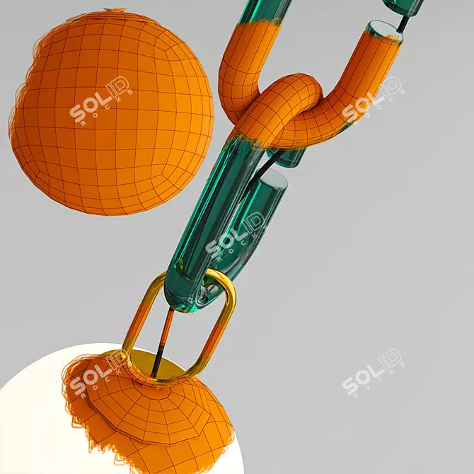 Modern Chain Design Lamp 3D model image 4