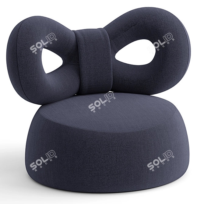  Qeeboo RIBBON Armchair: Fabric Elegance 3D model image 4